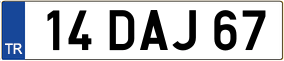 Trailer License Plate